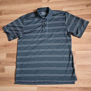 Straight Down - Mens M Short Sleeve Golf Polo Shirt Green - Hudson Golf Club